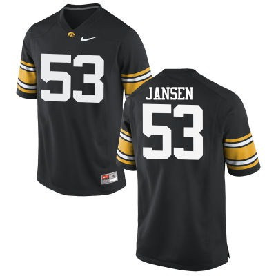 Men Iowa Hawkeyes #53 Garret Jansen College Football Jerseys-Black